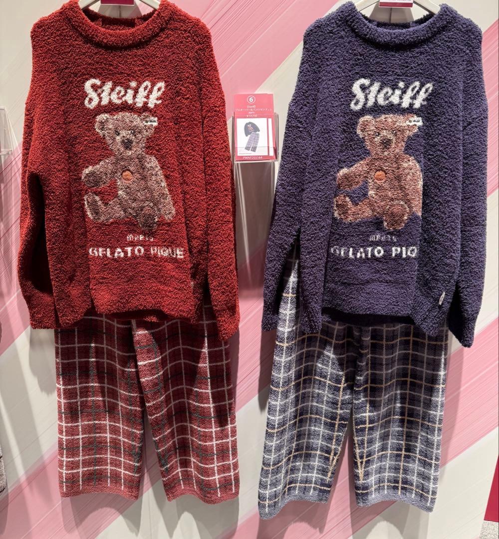 ジェラートピケ　ホリデーマーケット限定　2025 シュタイフ　赤　セットアップ