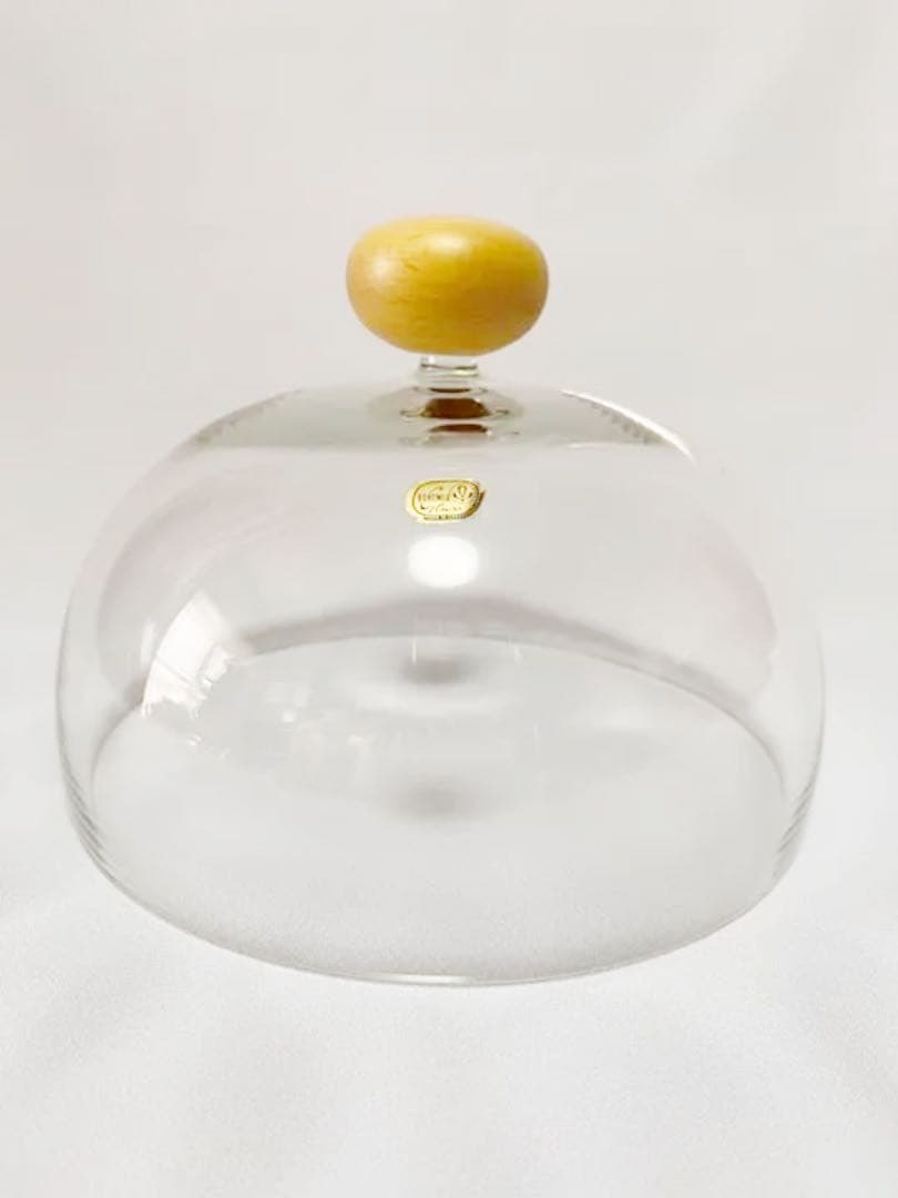 ケーキドーム　ケーキカバー　ガラスドーム　ボヘミアガラス　チェコスロバキア製