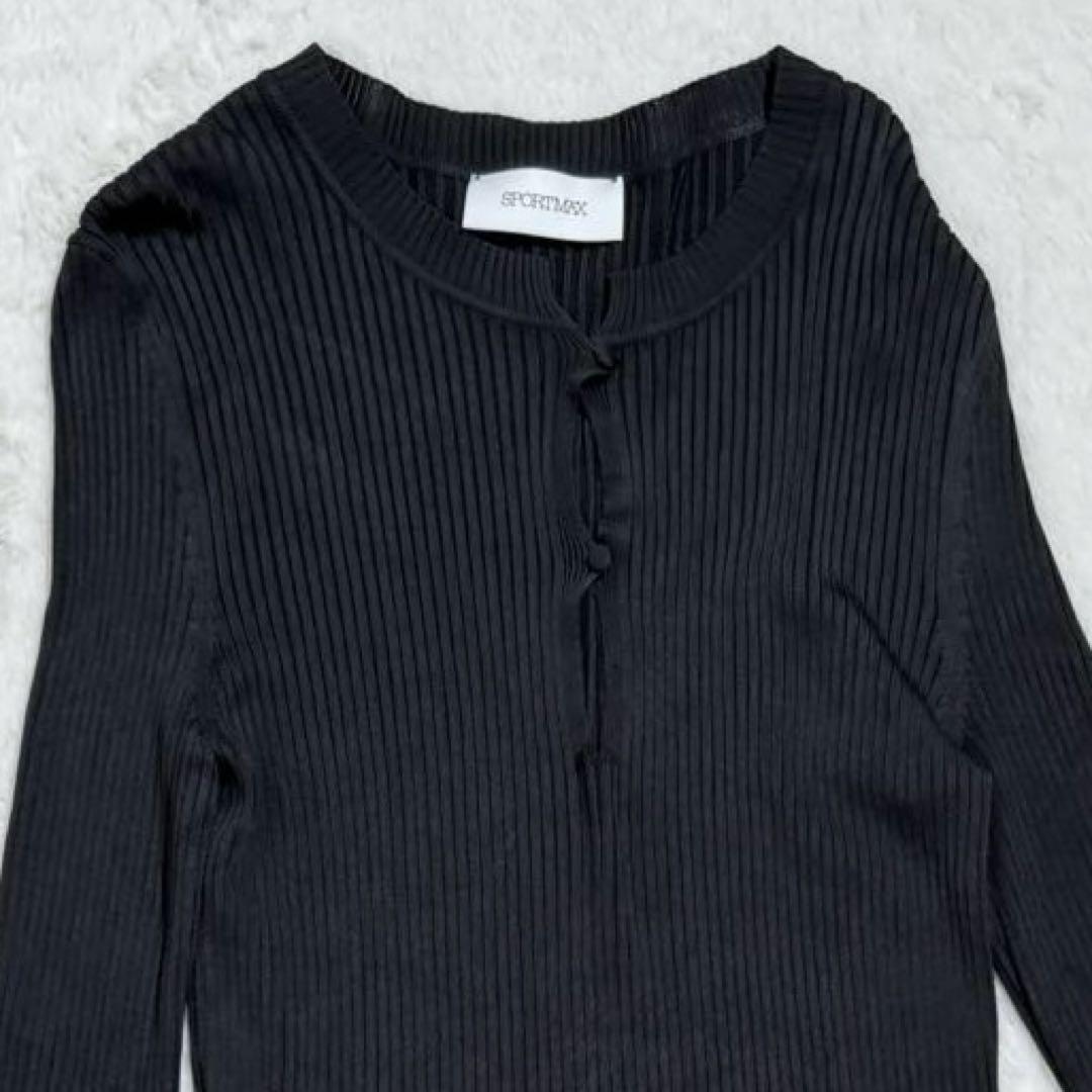 美品　マックスマーラ　 ニットワンピース ドッキング プリーツ　マキシ丈