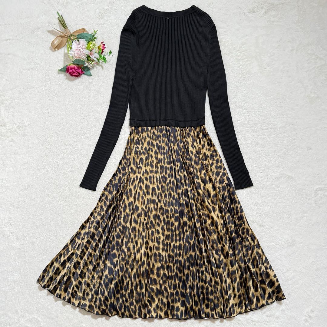 美品　マックスマーラ　 ニットワンピース ドッキング プリーツ　マキシ丈