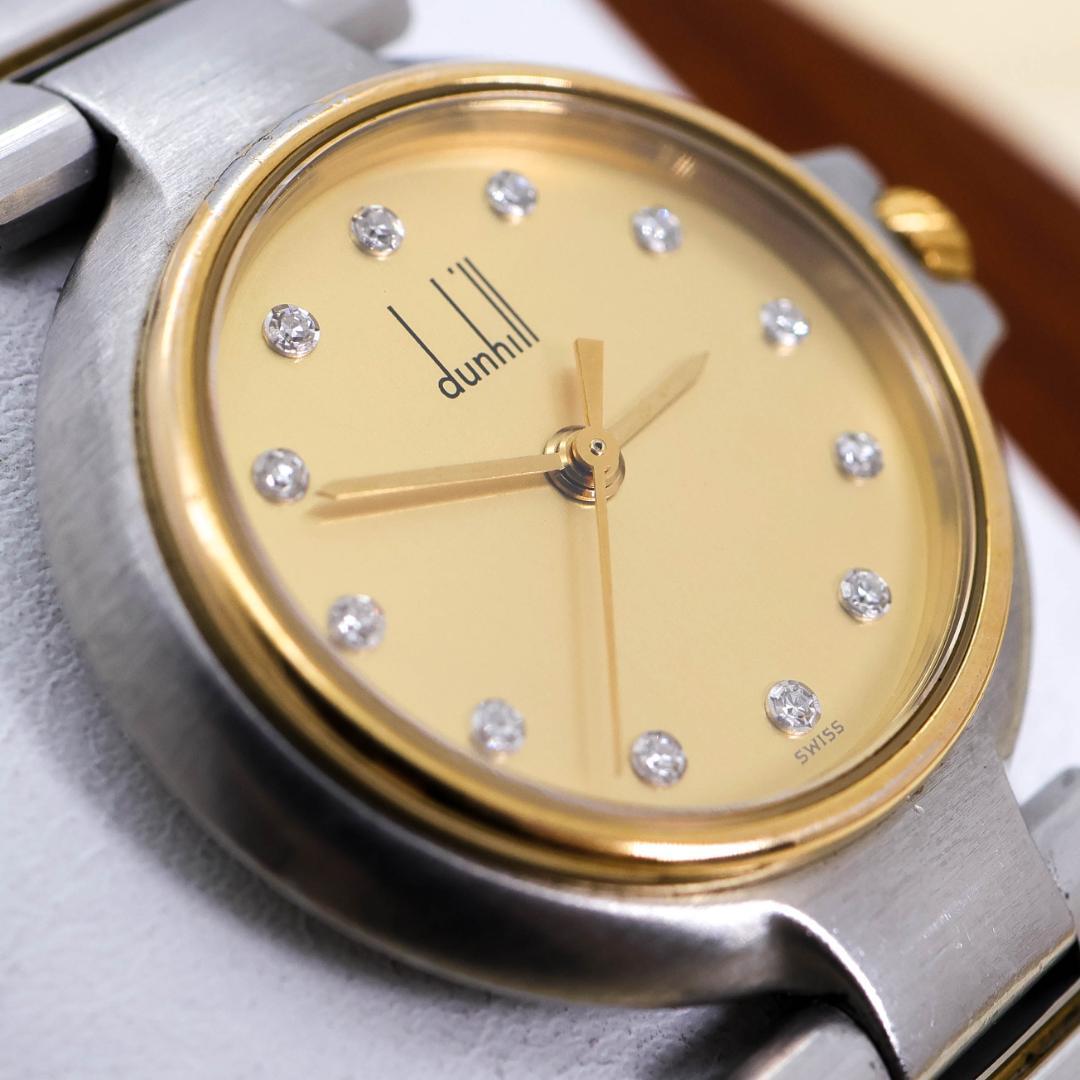 稼働 dunhill ミレニアム 腕時計 12Pダイヤモンド レディース2412