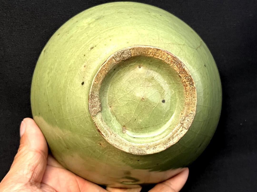 茶碗■朝鮮高麗期 高麗青磁古青磁 金継直し有 古玩 唐物 陶磁李朝 時代物■