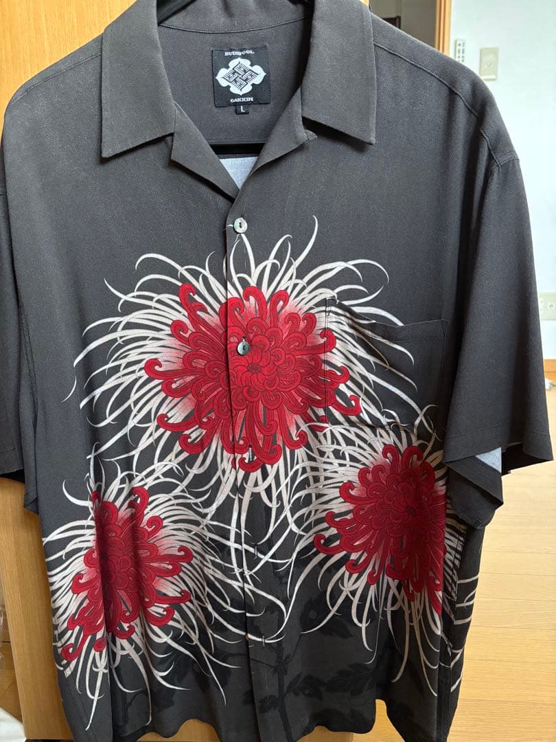 GAKKIN × BUDSPOOL 日章菊 HAWAIIAN SHIRT