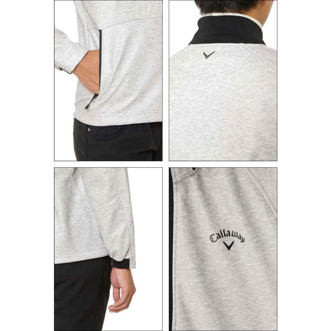 キャロウェイ メンズ ゴルフウェア ラミネート スウエットフルジップブルゾン M