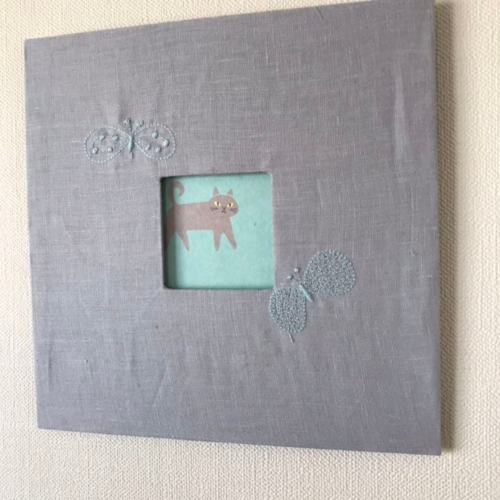 ファブリック　フォトフレーム　ちょうちょ