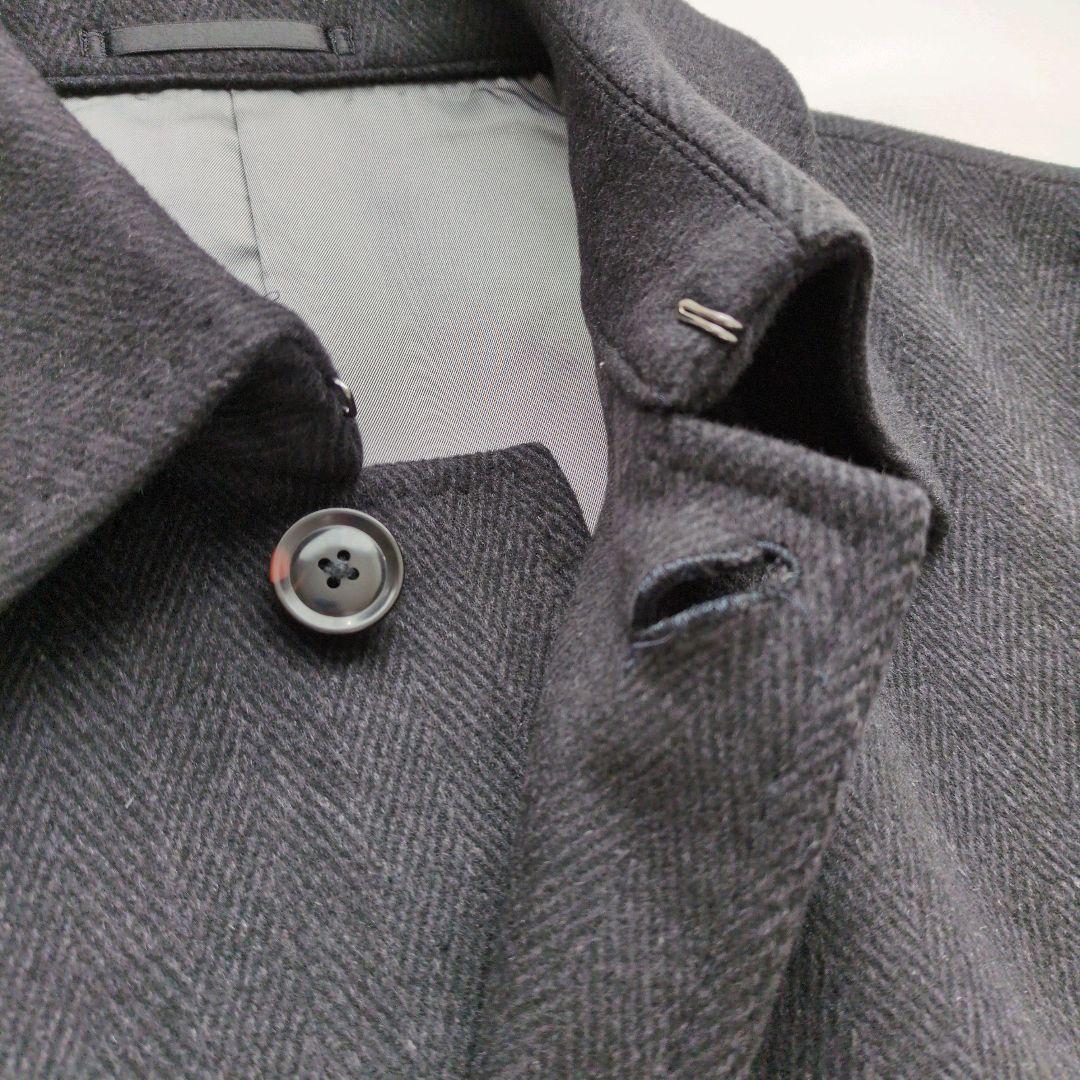 Mitsumine　カシミヤ100%　ステンカラーコート　ヘリンボーン　Mサイズ