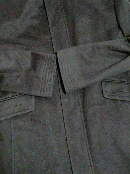 D'URBAN ロロピアーナ DOESKIN スタンドカラーコート L黒