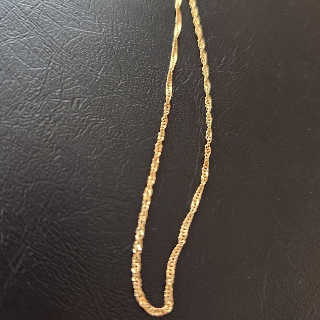 【アイリ】18金 ブレスレット 編込み チェーン 17cm