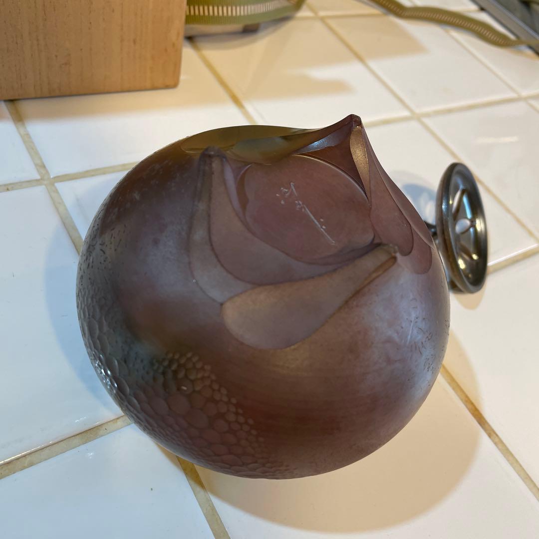 常滑焼　名工　小西洋平作　窯変練込　香道具　香炉　共箱　伝統工芸