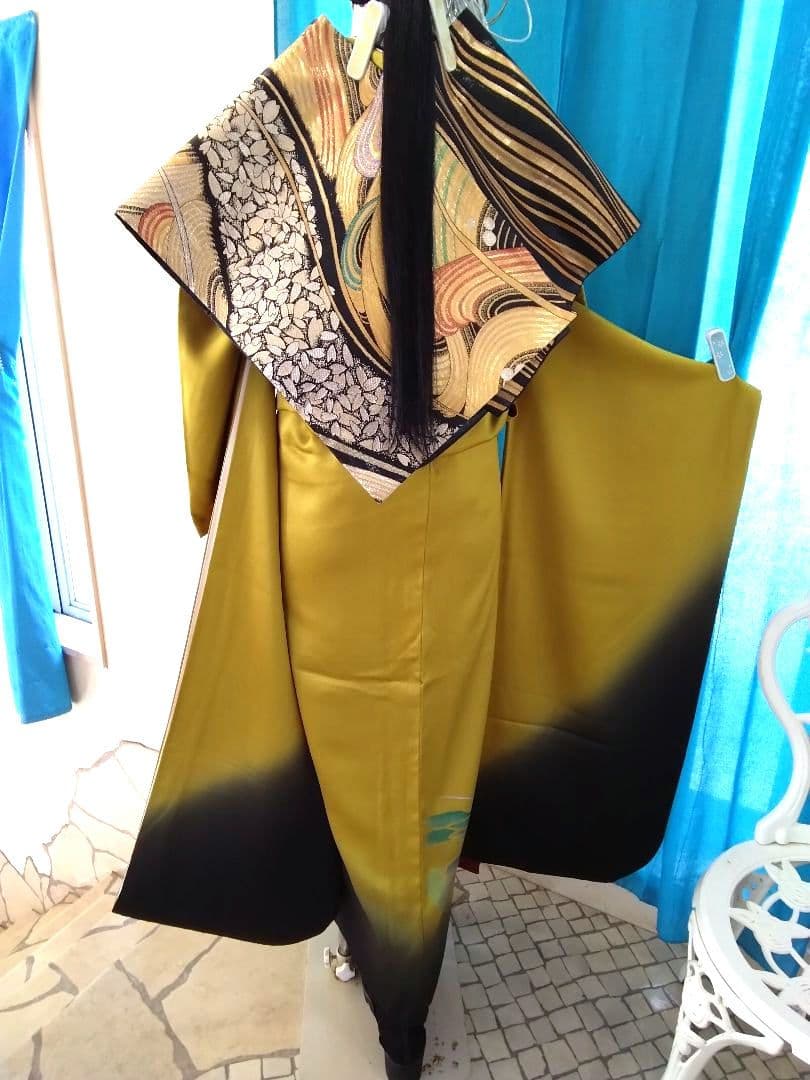 【専用です】正絹振袖成人式、重ね衿、帯揚げ帯締め、西陣袋帯、襦袢、ファー付き