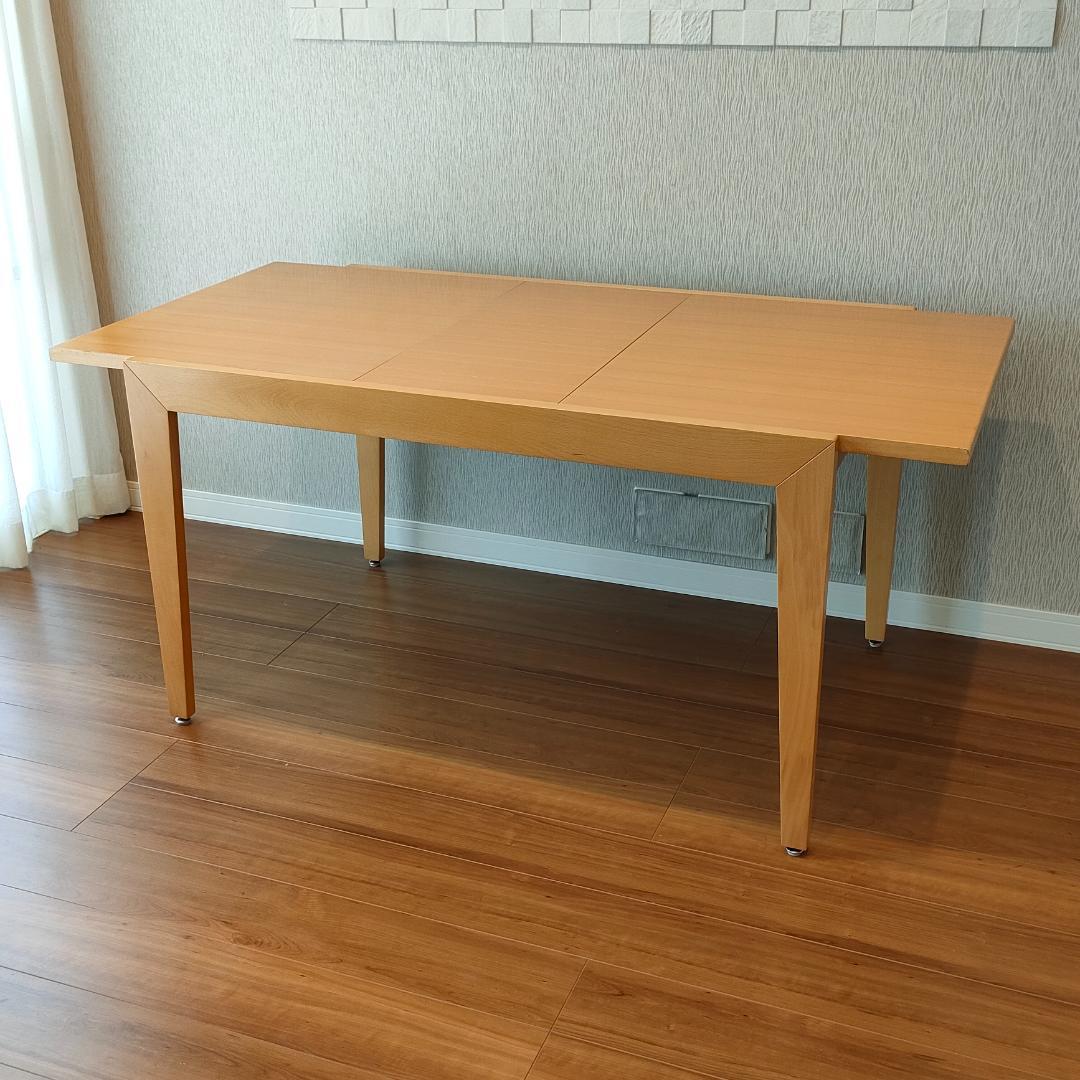 希少　天板回転式　ダイニングテーブル　エクステンションテーブル　ナチュラル