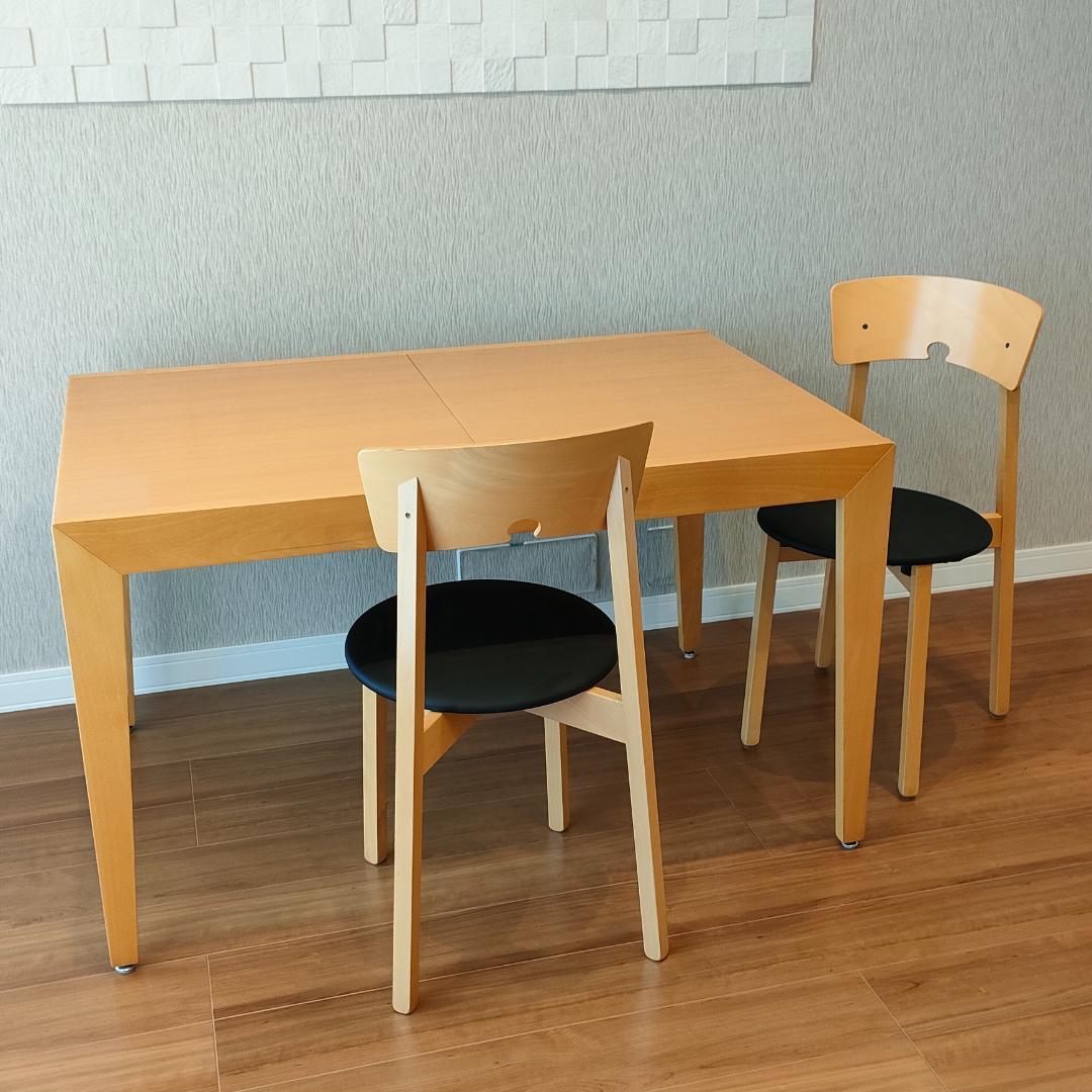 希少　天板回転式　ダイニングテーブル　エクステンションテーブル　ナチュラル