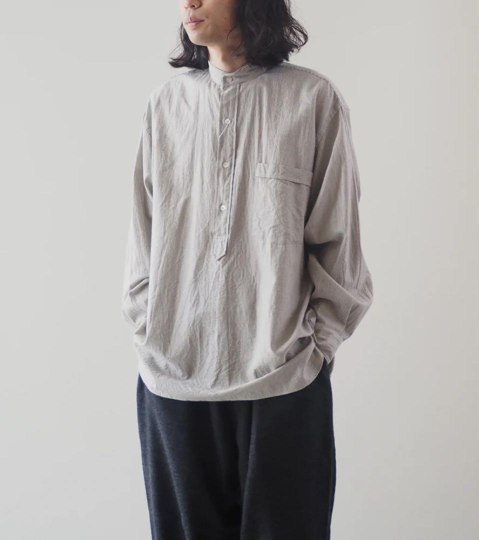 comoli 24aw C/CA ストライププルオーバーシャツ　2
