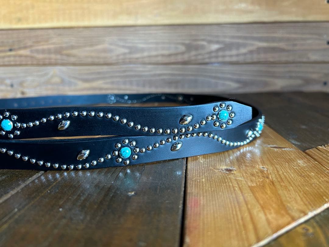 フルスタッズナローベルト18mm幅　グリーンターコイズフラワー htcナロー好き