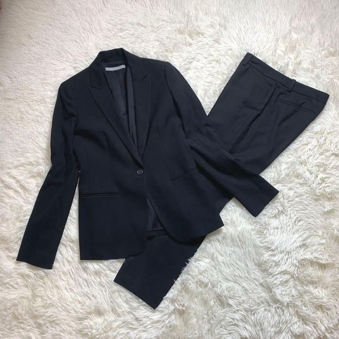 セオリーリュクス パンツスーツ ビジネススーツ Mサイズ 38 黒