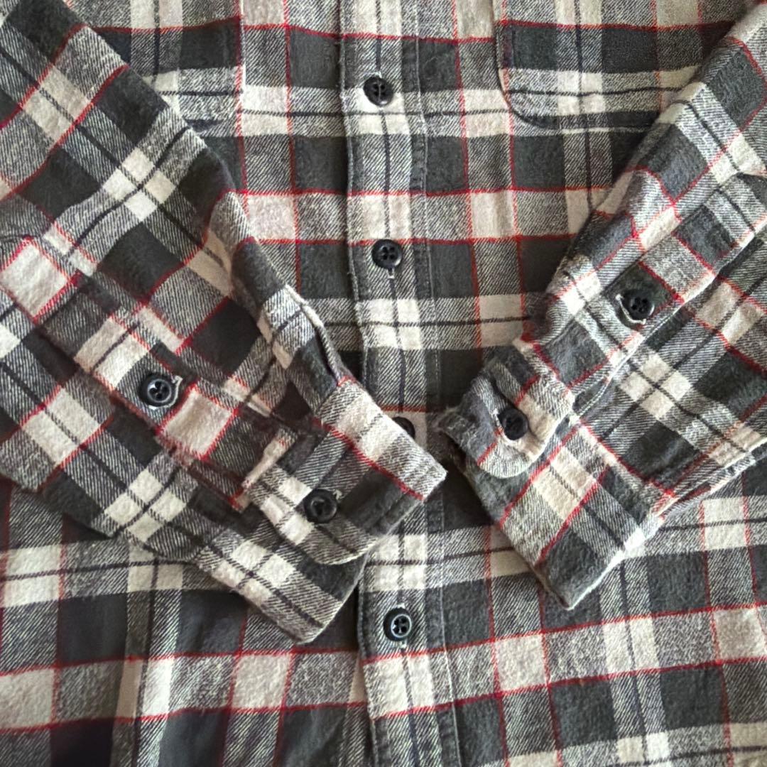 ＲＲＬ三つ星　ラルフローレン　Mサイズ 長袖ネルシャツ グレー系チェック