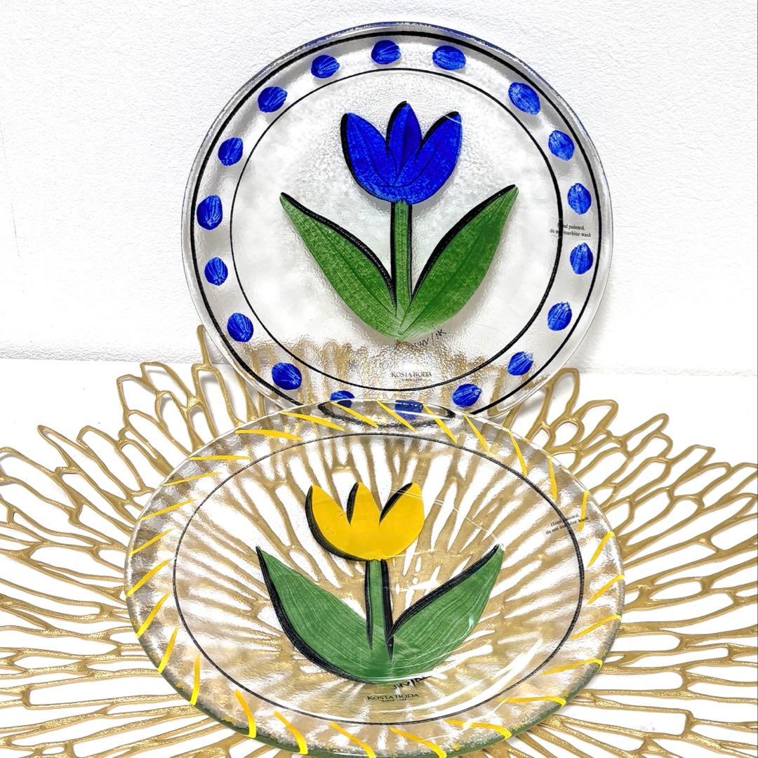 コスタボダ　ヴィンテージ　ハンドペイント　希少　２皿セット　海外にて購入