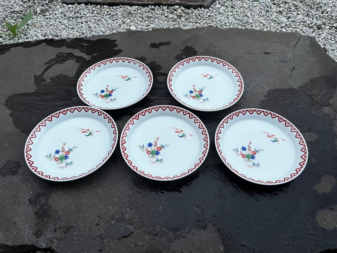 超希少　香蘭社　お皿　5枚　15cm アンティーク　①