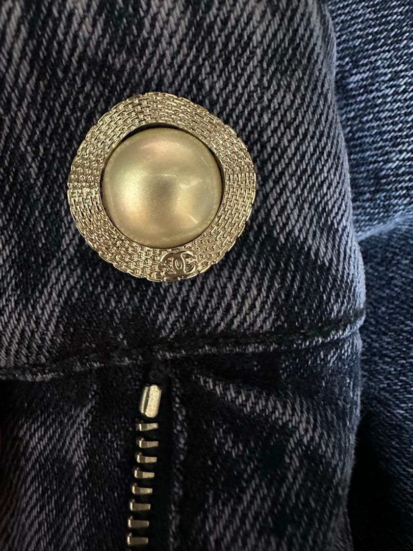 CHANEL デニムワイドパンツ