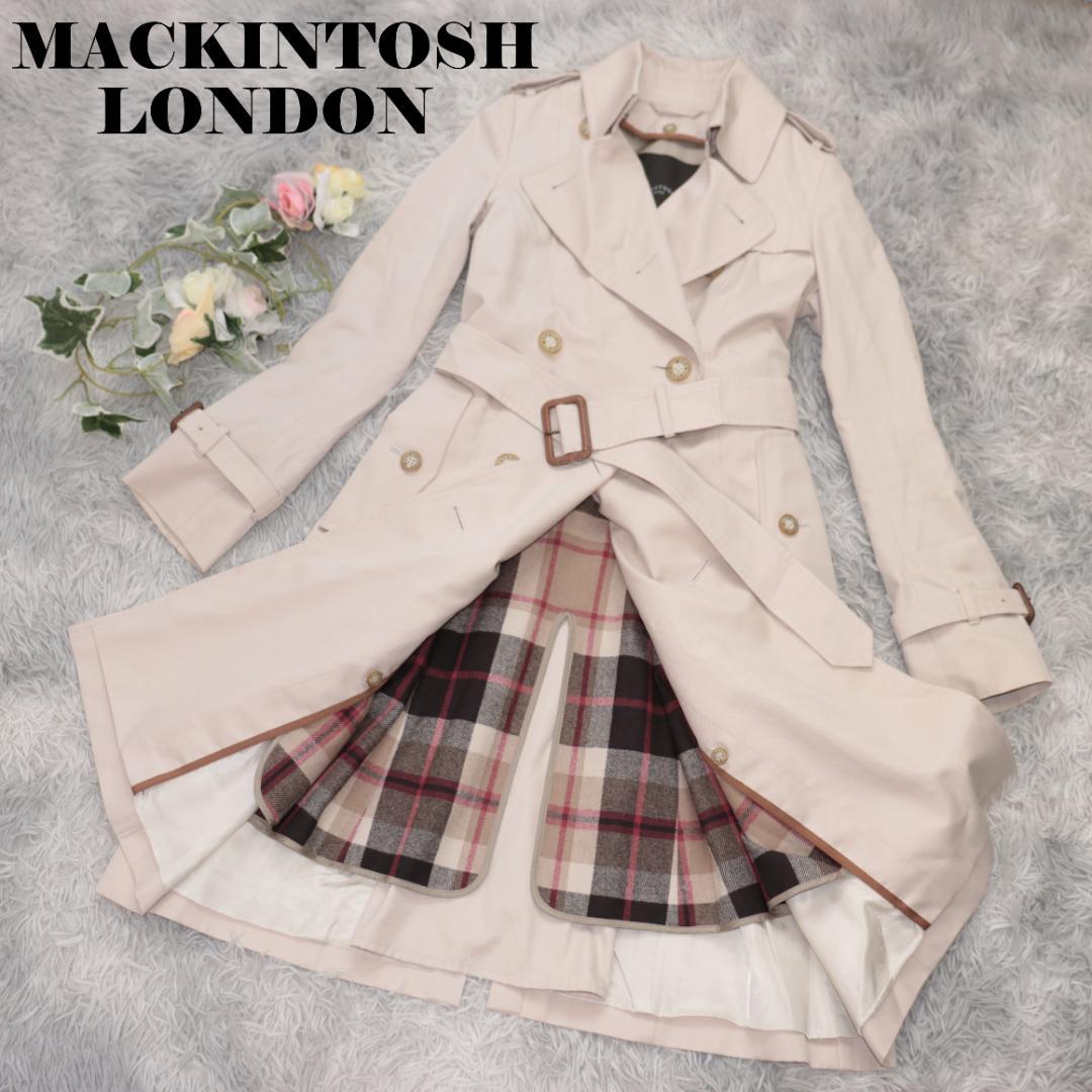 美品マッキントッシュロンドン✨トレンチコート　ライナー　ベルト　ロング　ベージュ