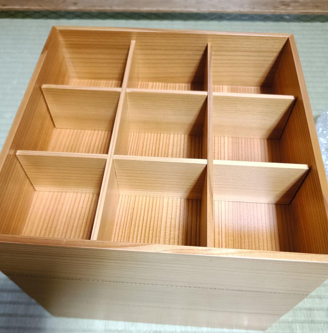 日本杉材　三段重箱