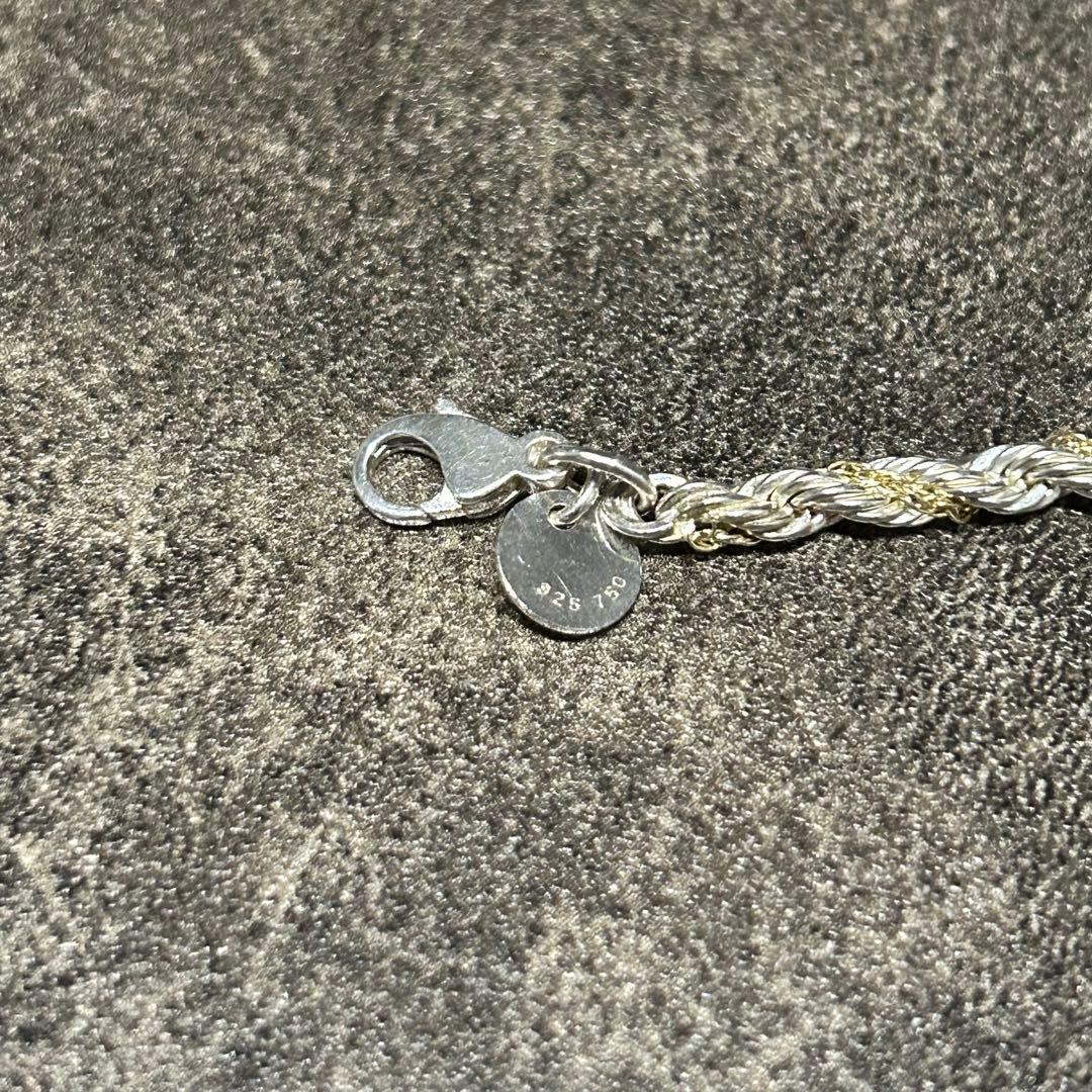 ティファニー TIFFANY ツイストロープ チェーン ブレスレット コンビ