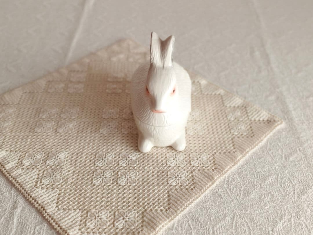 【たぁこ*さま】vintage pot ୨୧ * 白ウサギさんの テリーヌポット