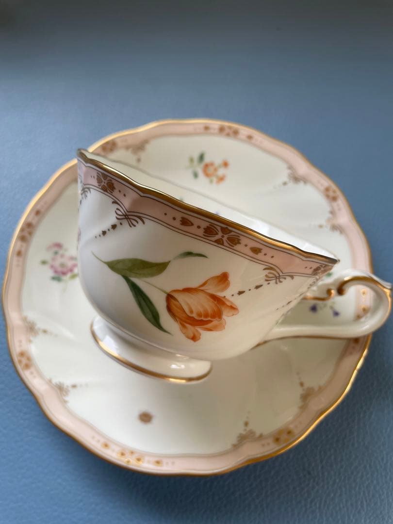 ノリタケ ダイヤモンドコレクション　メゾンフルール二人用食器セット　スープカップ