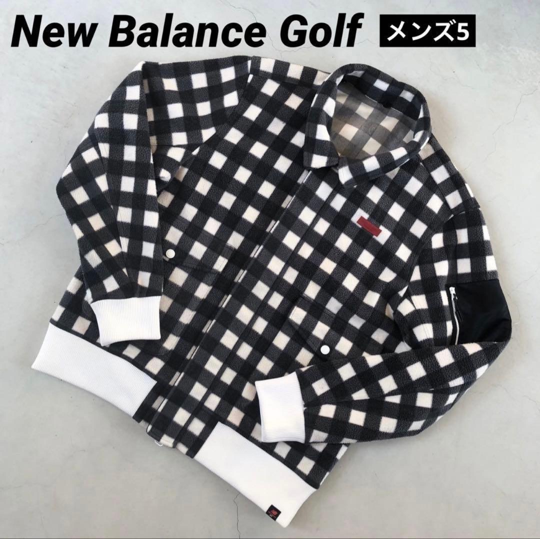 New Balance Golf バッファローチェック フリースブルゾン