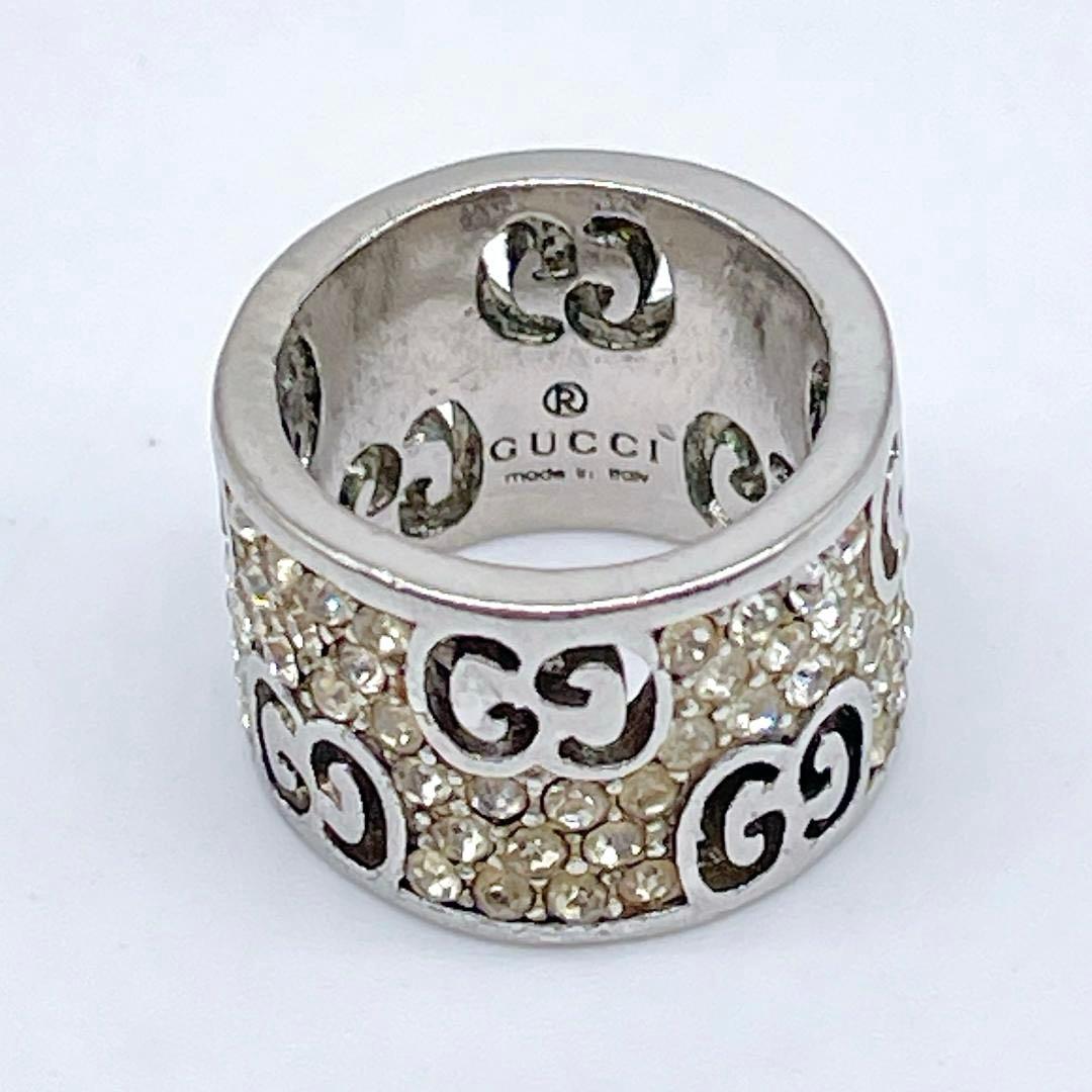良品 GUCCI アイコンスターダスト ラインストーン リング m426