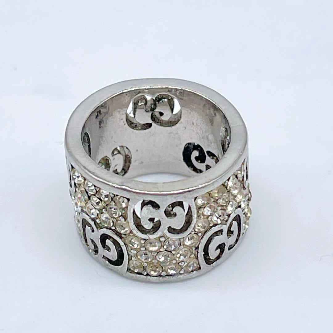 良品 GUCCI アイコンスターダスト ラインストーン リング m426