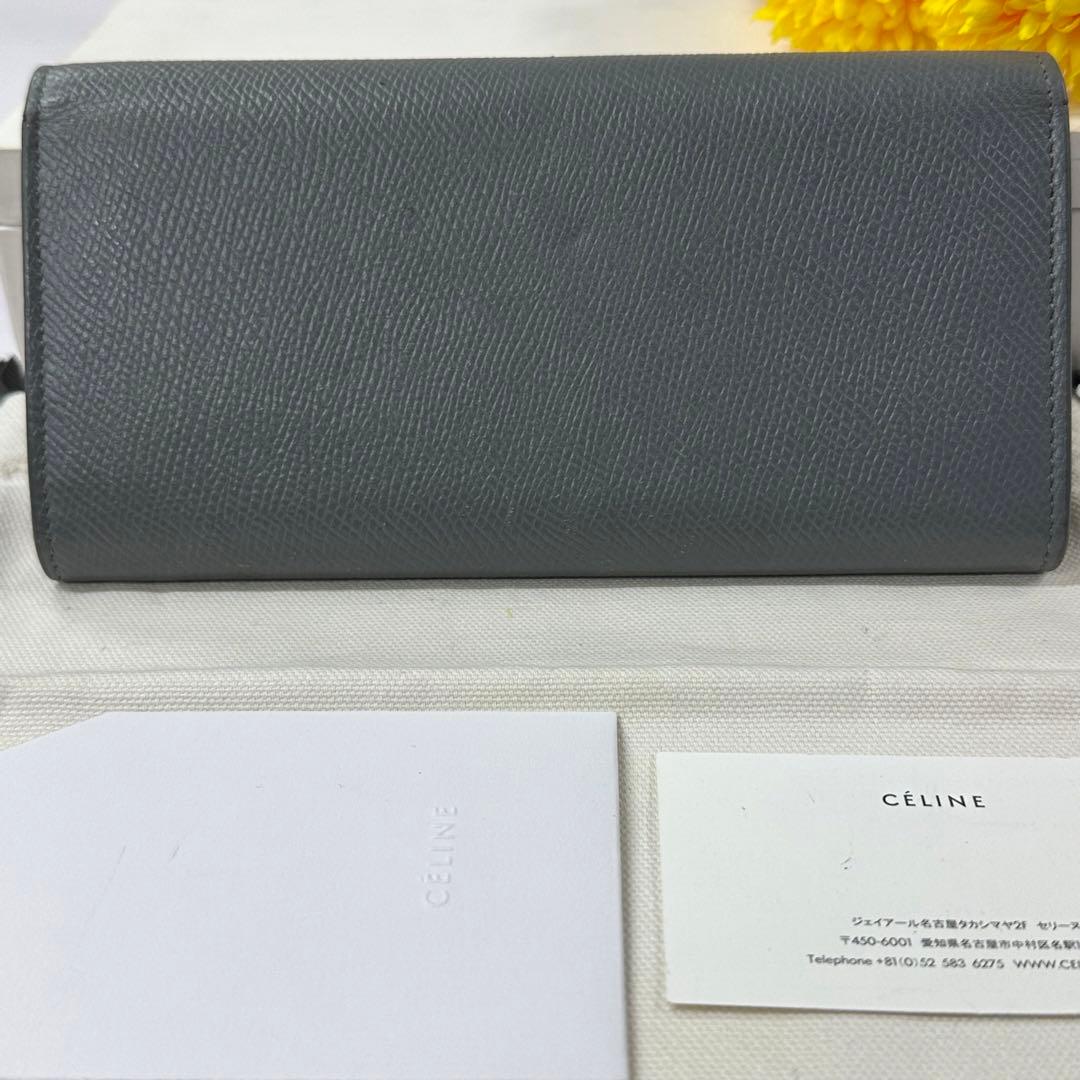 新品同様‼️ 現行　セリーヌ　CELINE 財布　長財布　グレインカーフスキン