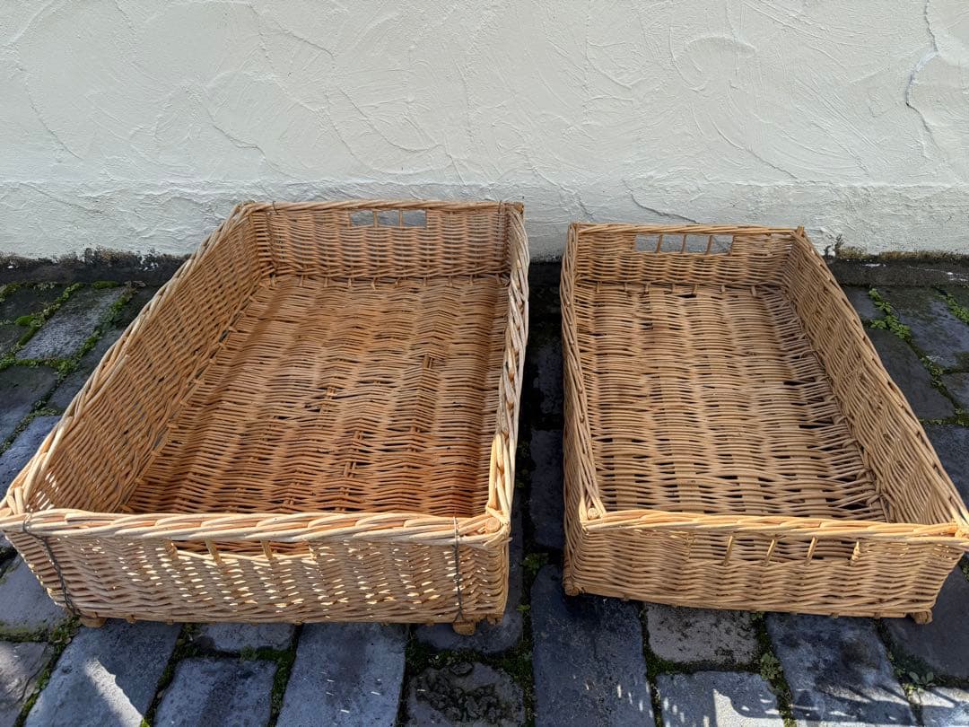 ⭐︎値下げ⭐︎フランスアンティーク　大きなバスケット2個セット