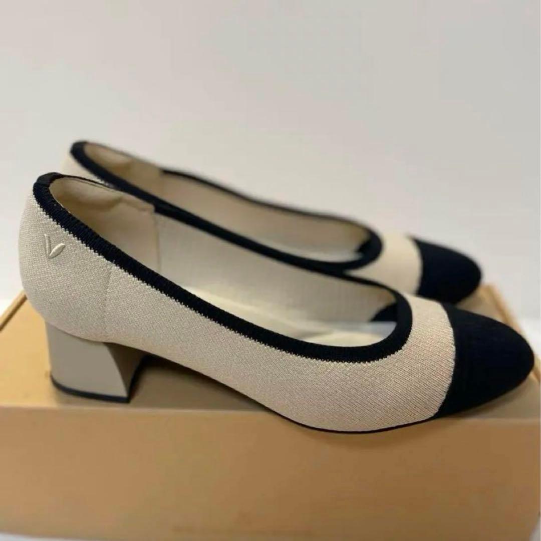 【人気】ヴィヴァイア VIVAIA ラウンドトゥ チャンキーヒール パンプス