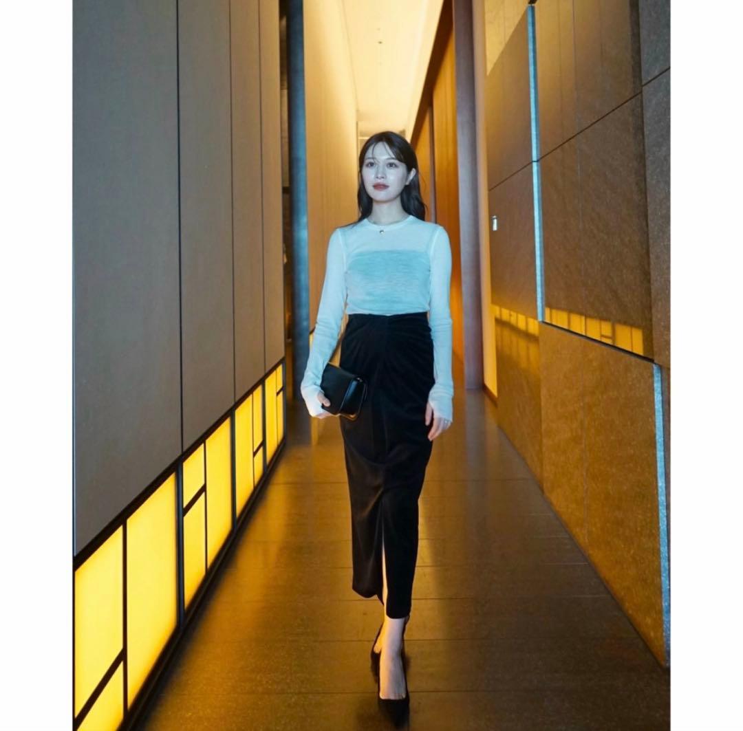スカート laubeblanc Velvet Pencil Skirt