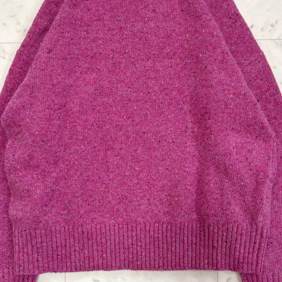 美品♪スピック&スパン　ロゴインターシャニット　ピンク　完売品　2024AW