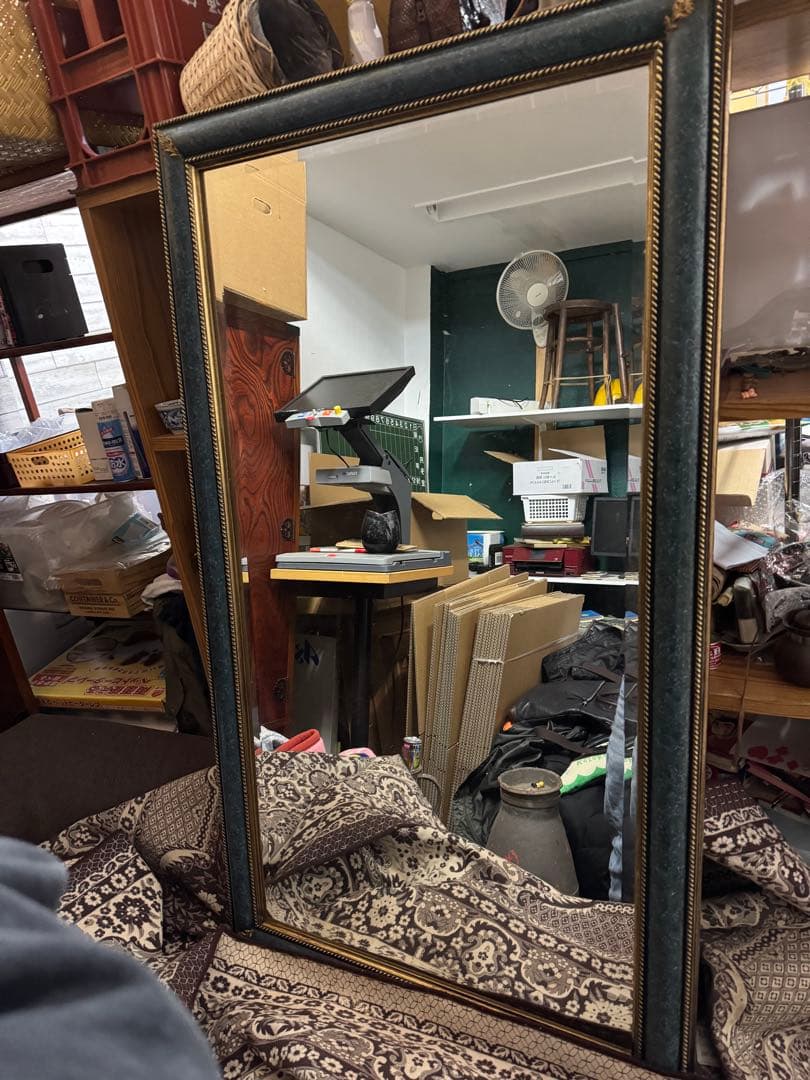 .*.様 イタリア製　ベベルミラー　全身鏡 金色装飾