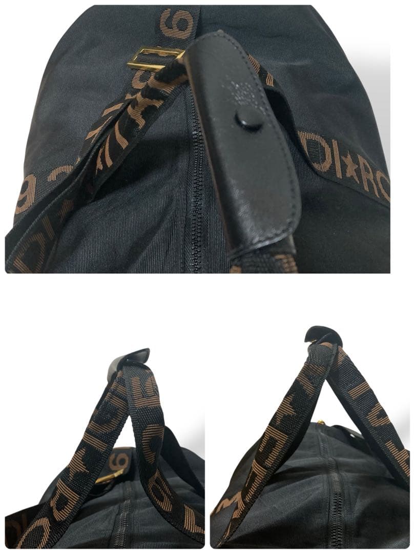 ミミ様　フェンディ　2way ボストンバッグ　ショルダー　ナイロン　ロゴ柄　黒