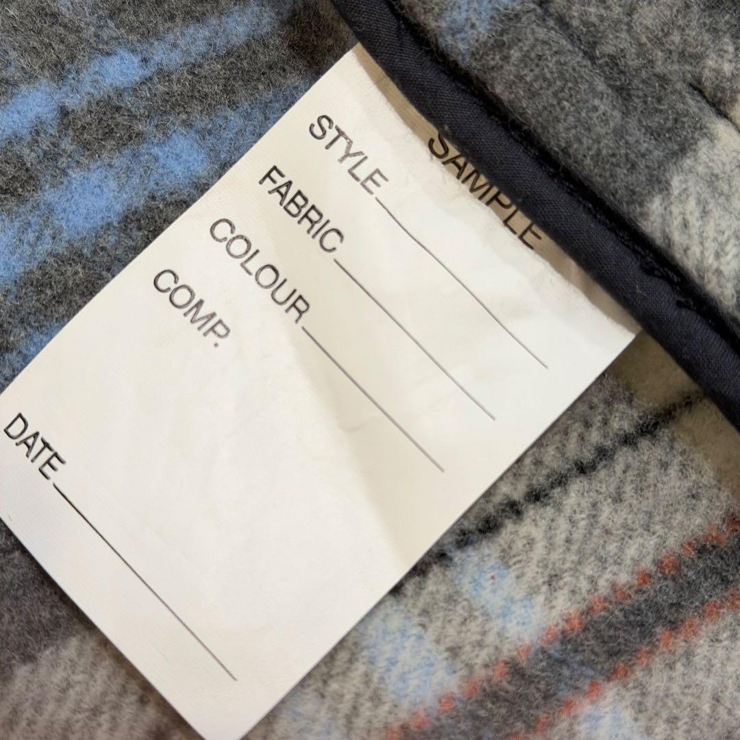 アクアスキュータム　ダッフルコート　裏地チェック　英国製　ネイビー　Mサイズ