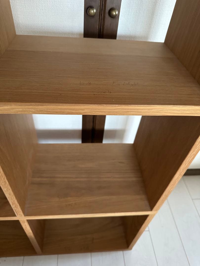 無印良品　スタッキングシェルフセット・３段×３列・オーク材　*チェスト無しです