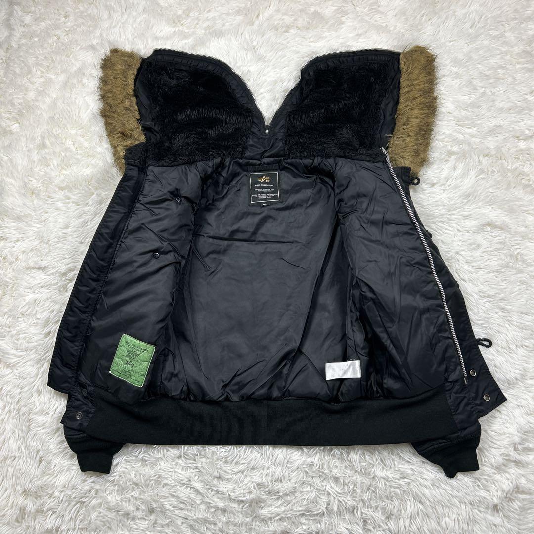 美品　アルファインダストリーズ　N-2B 黒　フライトジャケット　ブラック