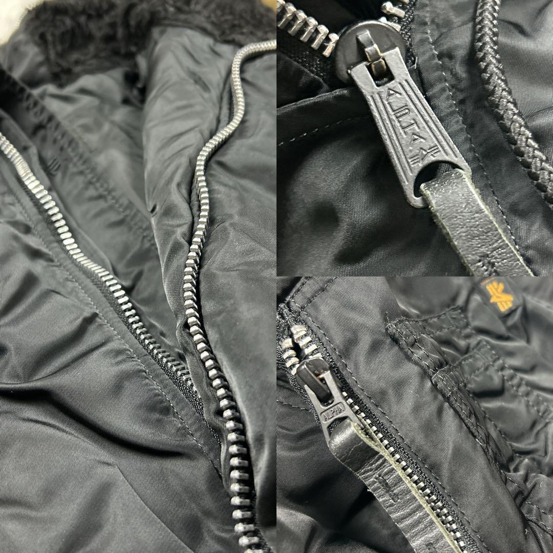 美品　アルファインダストリーズ　N-2B 黒　フライトジャケット　ブラック