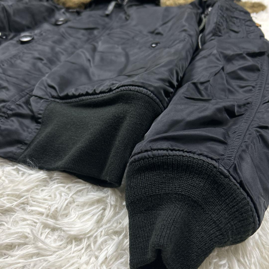 美品　アルファインダストリーズ　N-2B 黒　フライトジャケット　ブラック