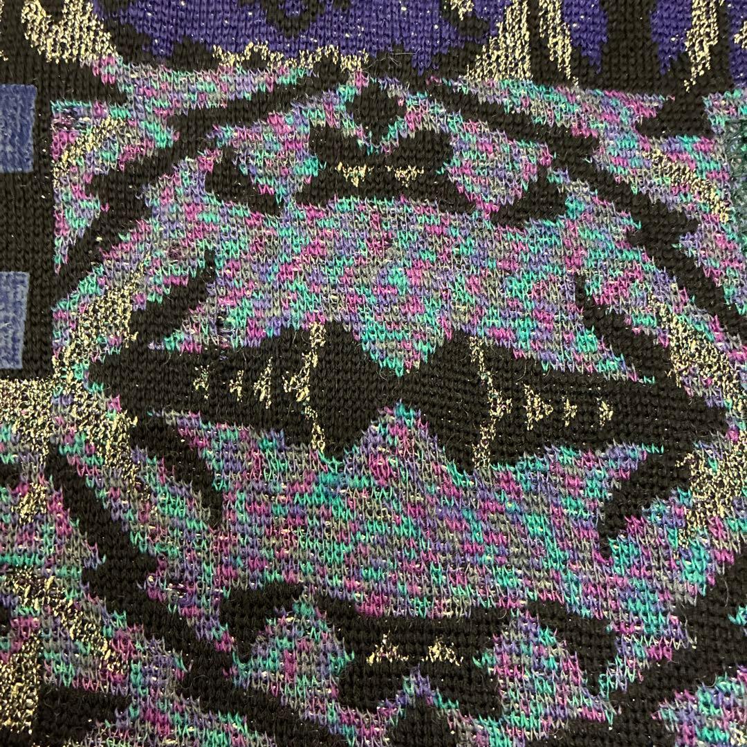 J's ジャンボ尾崎 ブリヂストン　銀糸　ラメ　ゴルフ　セーター ニット　90s