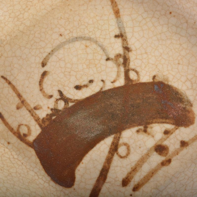 瀬戸焼　古瀬戸　鉄絵　梅花文　小皿　菱皿　銘々皿　十三客　C　6608Aぬ