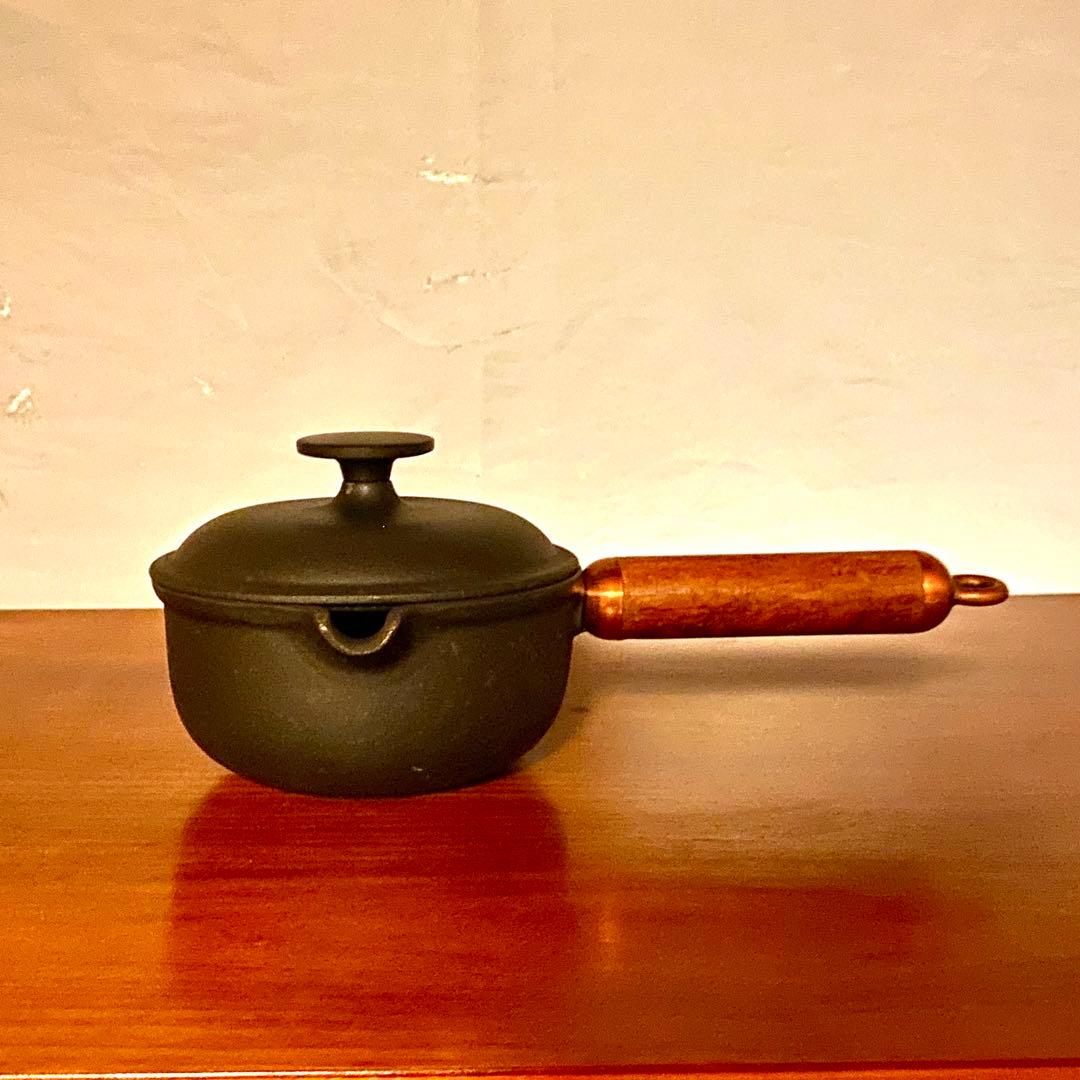 ル クルーゼ　エンゾ　マリ　ソースパン　ミルク　パン　14 ㌢　マット　ブラック