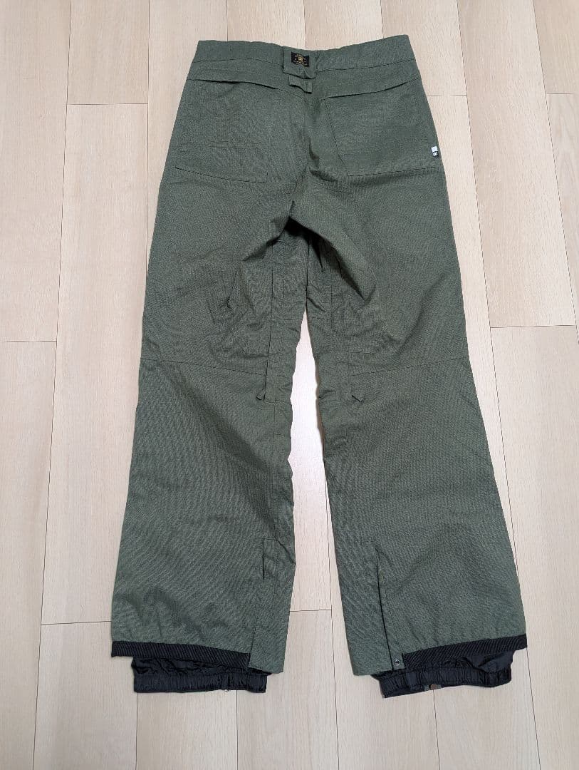 スノーボード用オレンジチェックジャケットとパンツセット