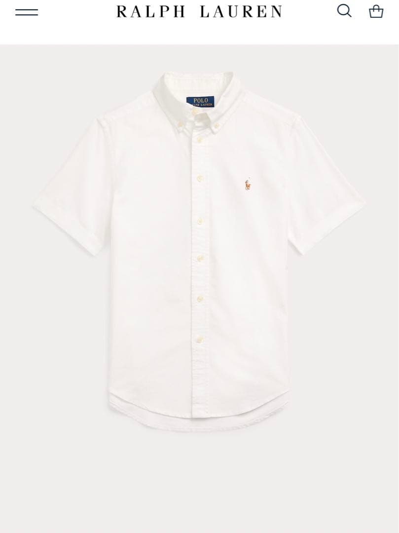 【新品タグ付き】ラルフローレン ボーイズオックスフォードシャツ　半袖