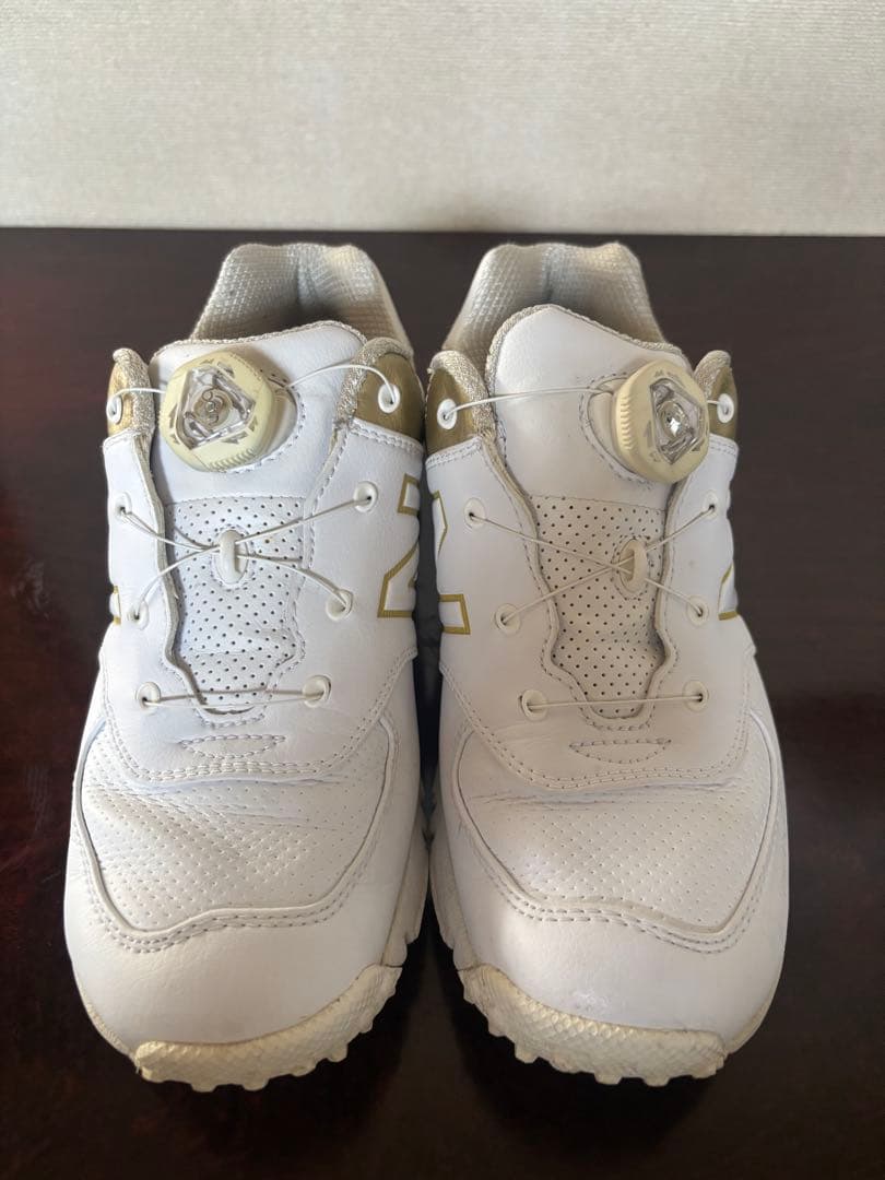 New Balance 574 ホワイト/ゴールド23センチ
