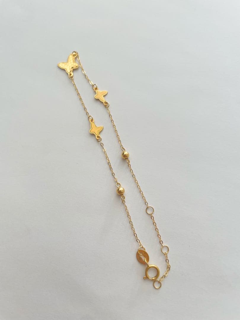 あでぃ 　k18 蝶々　ブレスレット　キラキラ